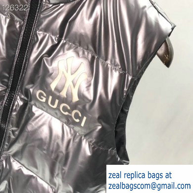 GUCCI & NY silver GRAY down vest 2019